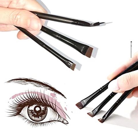 Cọ Kẻ Mắt/Lông Mày Đầu Cọ Hình Lưỡi Dao Siêu Mỏng Độ Chính Xác Cao Tiện Lợi