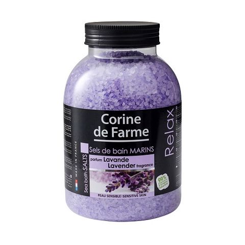 Muối Tắm Corine de Farme Hương Oải Hương 1.3Kg - Thư Giãn, Chăm Sóc Da, Không Bã Nhờn, Dùng Cho Mọi Loại Da