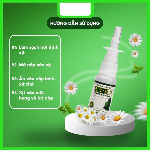 Xịt mũi viêm xoang Jimingtang hỗ trợ vệ sinh, cải thiện tình trạng ngạt mũi - Hộp 20ml Jimingtang