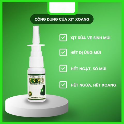Xịt mũi viêm xoang Jimingtang hỗ trợ vệ sinh, cải thiện tình trạng ngạt mũi - Hộp 20ml Jimingtang