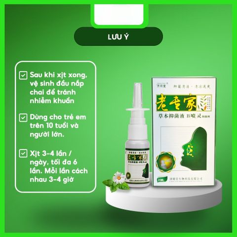 Xịt mũi viêm xoang Jimingtang hỗ trợ vệ sinh, cải thiện tình trạng ngạt mũi - Hộp 20ml Jimingtang