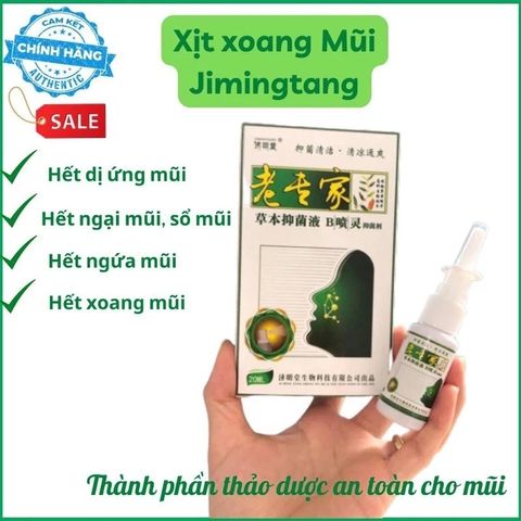 Xịt xoang mũi thảo dược Trung Quốc JIMINGTANG chuyên viêm xoang, viêm mũi dị ứng, sổ mũi, nghẹt mũi