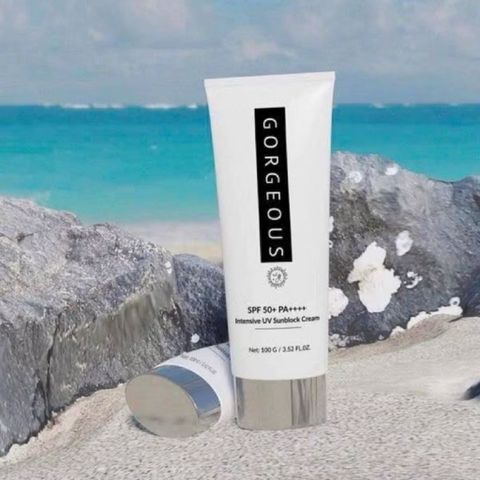 Kem chống nắng múi xù gorgeous trắng da, chống nước lâu trôi tuýp lớn 100g SPF50+PA+++