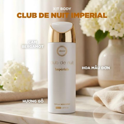 Xịt thơm toàn thân Armaf Club De Nuit Imperiale Perfume Bodyspray 200ml Chính hãng