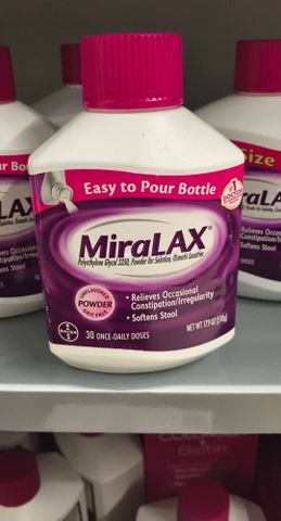 Giúp hỗ trợ nhuận tràng, giảm táo bón MiraLAX Powder Laxative 30 liều lượng (510g)