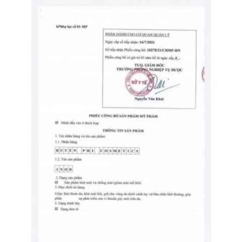 Serum hôi nách INOD khử mùi hôi nách hôi chân