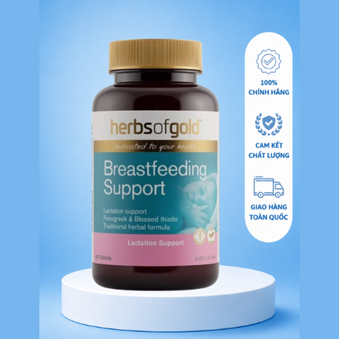 [ Nhập khẩu] Herbs of Gold Breastfeeding Support _ Viên uống hỗ trợ lợi sữa cho mẹ sau sinh (Hộp 60v)