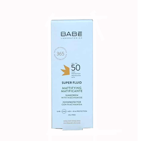 Kem chống nắng Babe Super Fluid Mattifying SPF 50+ NK chính hãng