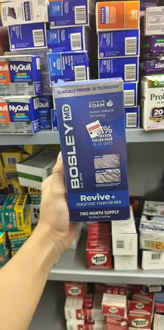 BosleyMD Mens Revive+ Densifying Foam giúp mọc tóc, dùng trong 2 tháng.