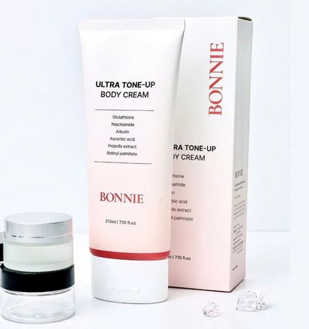 Kem Body Nâng Tone Bonnie Ultra Tone-Up Body Cream Dưỡng Trắng Chuyên Sâu & Chống Nắng 210ml