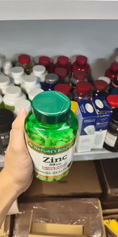  uống bổ sung kẽm Nature’s Bounty Zinc 50mg 100v
