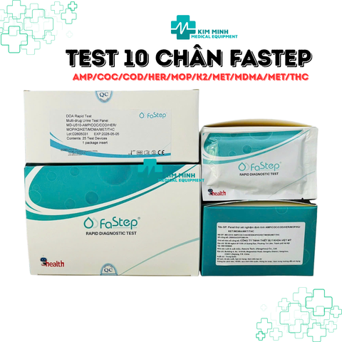 Test ma túy 10 chân Fastep- 1 test + 1 cốc