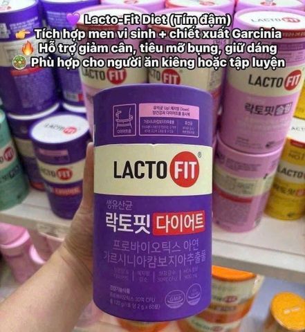 Men Vi Sinh Lacto Fit Diet Bản Tím 60 Gói - Hỗ Trợ Giảm Cân, Cải Thiện Tiêu Hóa Cho Người Ăn Kiêng và Tập Gym 758953