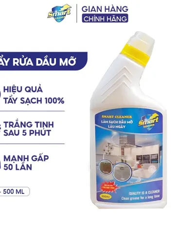 SMART CLEANER - Nước tẩy rửa dầu mỡ lâu ngày - SMART làm sạch nhanh xoong nồi, máy hút mùi 300/500ml