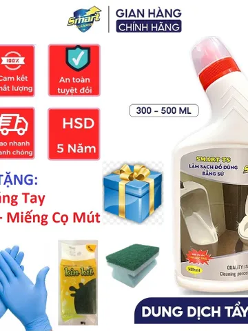 SMART TS-Nước tẩy rửa làm trắng đồ sứ,bồn cầu,rửa toilet, bồn tắm,sạch nhanh không hỏng men300/500ml