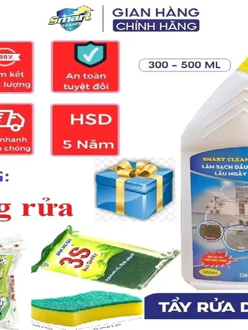 Live Trọng Đức Smart TK-TS-TC- Clear :Nước tẩy-kính nhà tắm,đồ sứ, Inox Vòi Sen,rửa dầu mỡ lâu ngày.
