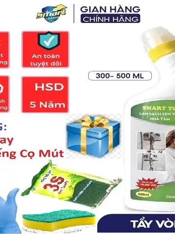 Live Trọng Đức Smart TK-TS-TC- Clear :Nước tẩy-kính nhà tắm,đồ sứ, Inox Vòi Sen,rửa dầu mỡ lâu ngày.