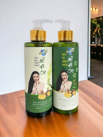 Bộ đôi dầu gội thảo dược BỒ HÀ CAO SMART – 300ML/CHAI , chăm sóc tóc luôn suôn mượt óng ả.