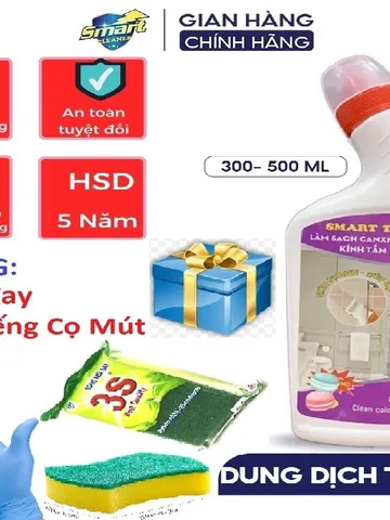 Live Trọng Đức Smart TK-TS-TC- Clear :Nước tẩy-kính nhà tắm,đồ sứ, Inox Vòi Sen,rửa dầu mỡ lâu ngày.