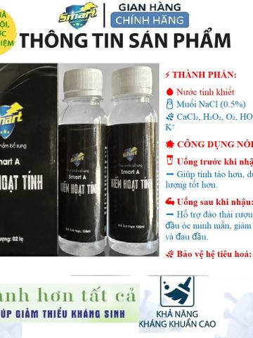 Smart A Kiềm Hoạt Tính - Nước uống giải rượu bia -  Shop Trọng Đức SmartA