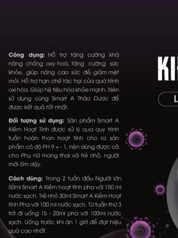 SmartA - Kiểm Hoạt Tính- tăng khả năng chống oxy hóa, tăng cường sức đề kháng và giảm mệt mỏi