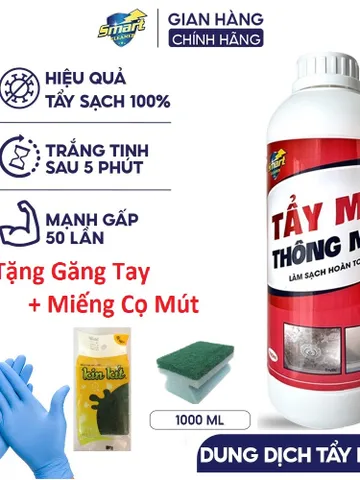 Combo SMART TK-TS-TC - Clear :Nước tẩy cặn-kính nhà tắm,đồ sứ,cặn Inox Vòi Sen,rửa dầu mỡ lâu ngày.