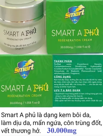 SmartA Phủ Vết Thương làm dịu da, giúp dưỡng ẩm da, làm dịu da khi bị viêm da, vết thương-