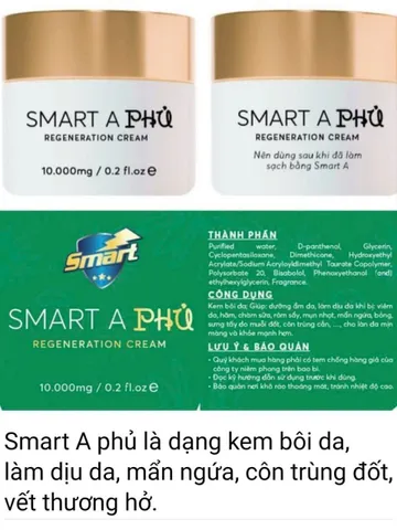 SmartA Phủ Vết Thương làm dịu da, giúp dưỡng ẩm da, làm dịu da khi bị viêm da, vết thương-
