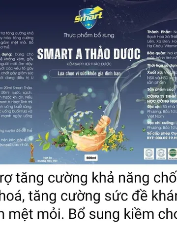 Toàn bộ -Smart A Kiềm Hoạt Tính- Thảo Dược-V5- Kiềm Thải Độc Thảo Dược- Sản phẩm Shop TrọngĐức Smart