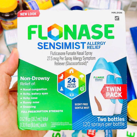 chống dị ứng Flonase Sensimist Allergy Relief Nasal Spray 9.1ml x2 chai