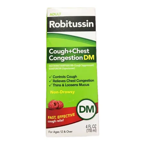   giảm ho, đau ngực Robitussin Cough+Chest Congestion DM 118ml