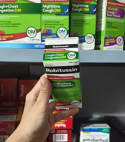   giảm ho, đau ngực Robitussin Cough+Chest Congestion DM 118ml