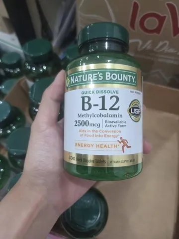 Viên Vitamin B12 2500mcg Nature’s Bounty 300 viên Auth usa