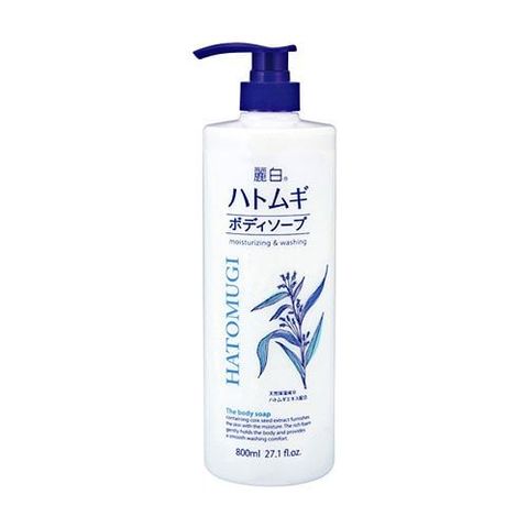 Sữa Tắm Dưỡng Ẩm Trắng Da Reihaku Hatomugi 800ml, phục hồi làn da bị hư tổn,  phù hợp với các làn da nhạy cảm