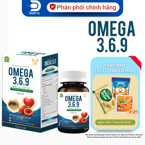 (Chính Hãng) Viên dầu cá hỗ trợ cải thiện thị lực [ OMEGA 369 DIỆP LỤC - CẦN TÂY - TINH DẦU THÔNG ĐỎ] - C/30 VIÊN