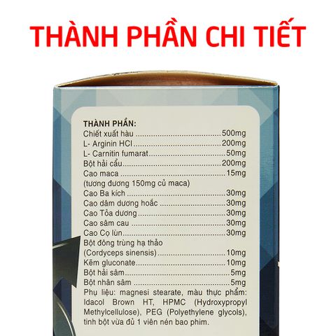 Viên uống bổ thận Men Max AZ giúp bổ thận , tăng cường sức khoẻ cho nam giới - Chai 30 viên