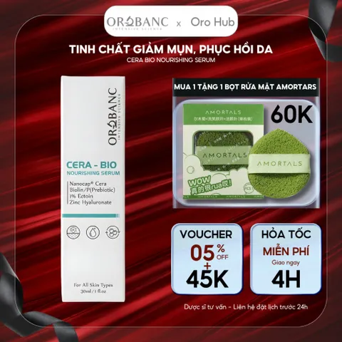 Tinh Chất Orobanc Giảm Mụn, Làm Dịu, Giảm Dầu, Phục Hồi Da Cera Bio Nourishing Serum 30ml