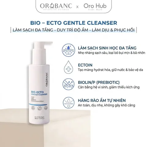 Gel Rửa Mặt Sạch Sâu Đa Tầng, Cấp Ẩm, Phục Hồi, An Toàn Cho Da Nhạy - Bio Ecto Gentle Cleanser 150ml