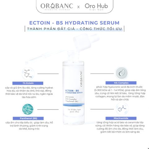 Combo Orobanc Cải Thiện Mụn, Phục Hồi Da Nhạy Cảm - Phyto B3 Acne Ampoule + Ectoin B5 Serum + Cica B3 Cream