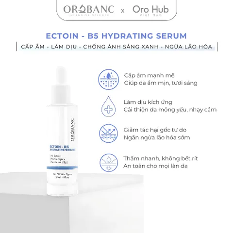 Tinh Chất Orobanc Cấp Ẩm, Làm Dịu, Cải Thiện Lão Hóa - Ectoin B5 Hydrating Serum 30ml