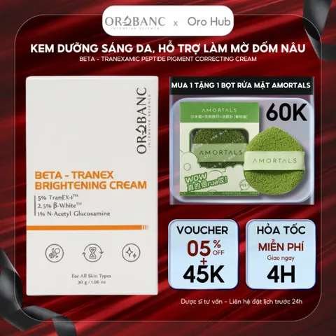 Kem Orobanc Dưỡng Sáng Da, Giảm Đốm Nâu Mờ Nám - Beta Tranexamic Peptide Pigment Correcting Cream 30g