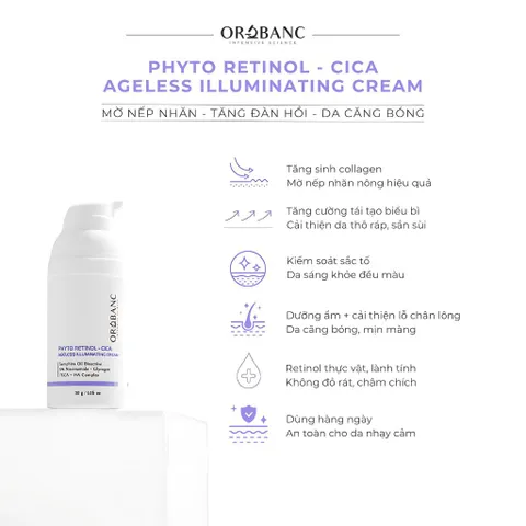 Combo Orobanc Trẻ Hoá Căng Mịn Mờ Nếp Nhăn - Ectoin B5 Serum 30ml - Phyto Retinol Cream 30gr