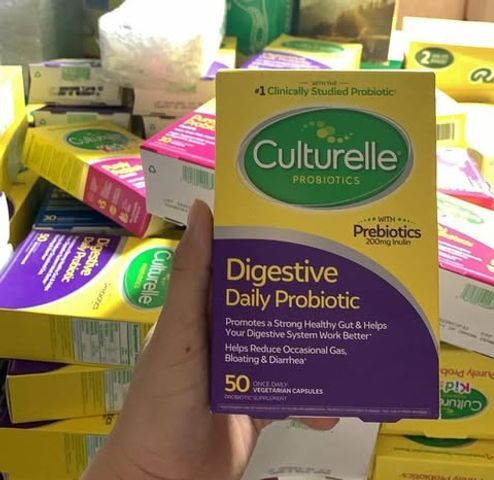 Viên uống hỗ trợ hệ tiêu hóa từ Culturelle Digestive Daily Probiotic Prebiotics 50v