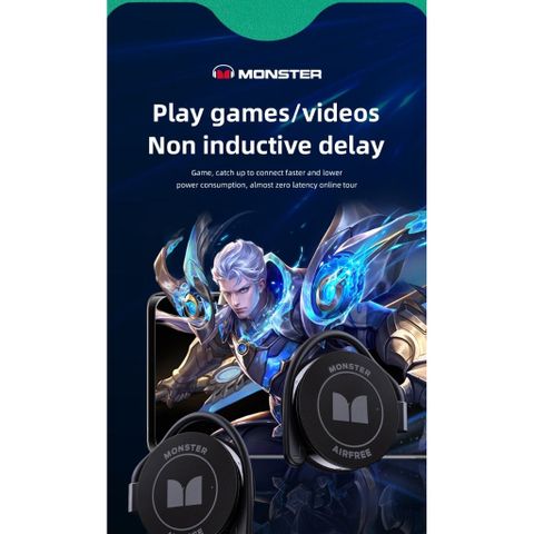 Tai Nghe Bluetooth TWS Monster Airfree GT07 - Tai Nghe Thể Thao Treo Vành Tai, Khử Ồn, Pin Lâu