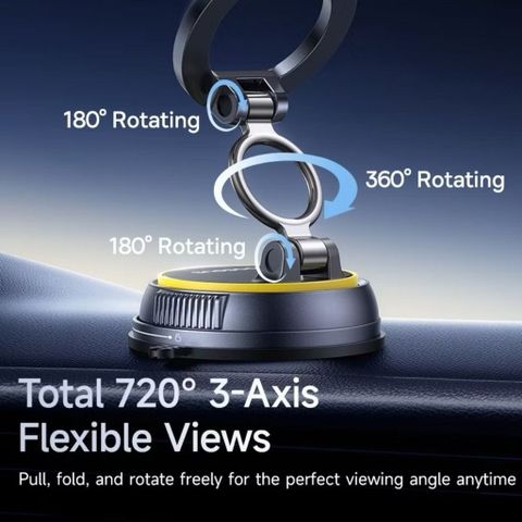 Đế Giữ Điện Thoại Trên Oto Baseus PrimeTrip VC2 Flex Magnetic Car Mount - Hút Nam Châm Từ Tính 720°
