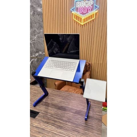 Bàn Laptop Di Động RAINBEAN ( Hàng À má zôn ) Hợp Kim Nhôm, Kèm Bàn Di Chuột, Có Thể Gập Gọn (Xanh)