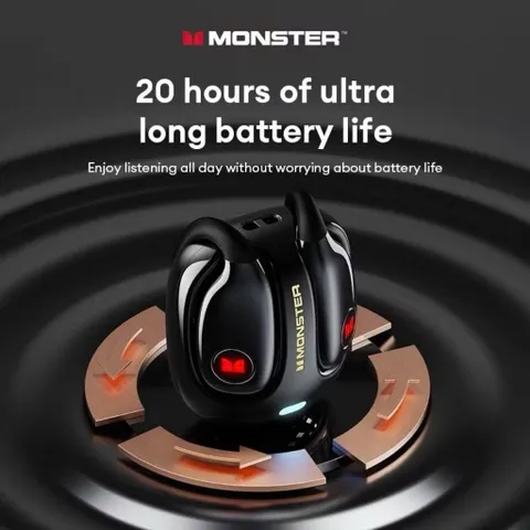 Tai Nghe Bluetooth TWS Monster MQ022, Bluetooth 5.4, HIFI 3D, Pin Lâu, Game Mode, Lọc Ồn Thông Minh