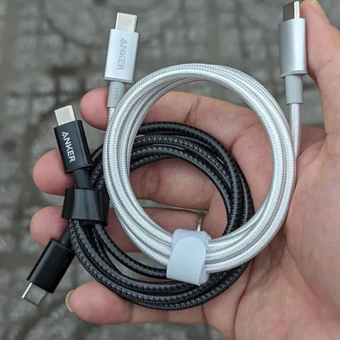 Cáp Sạc Nhanh Anker C to C 60W/100W A8753/A8756 Dây Dù Nylon Bện, Chip e-Marker, Truyền Data 480Mbps