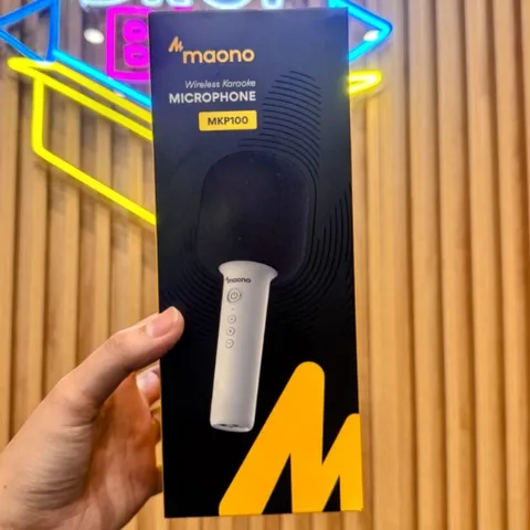 Micro Karaoke Bluetooth Không Dây Maono MKP100 3 Trong 1, Hỗ Trợ TWS Kết Nối 2 Mic Song Ca