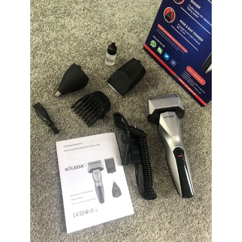 Tông Đơ 3 in 1 KOLEDA RF-558 - Bộ Grooming 3 Trong 1, Cắt Tóc, Cạo Râu, Tỉa Lông Mũi
